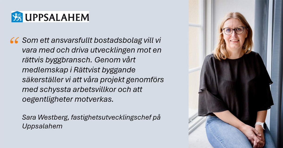 Uppsalahem ny medlem i Rättvist byggande