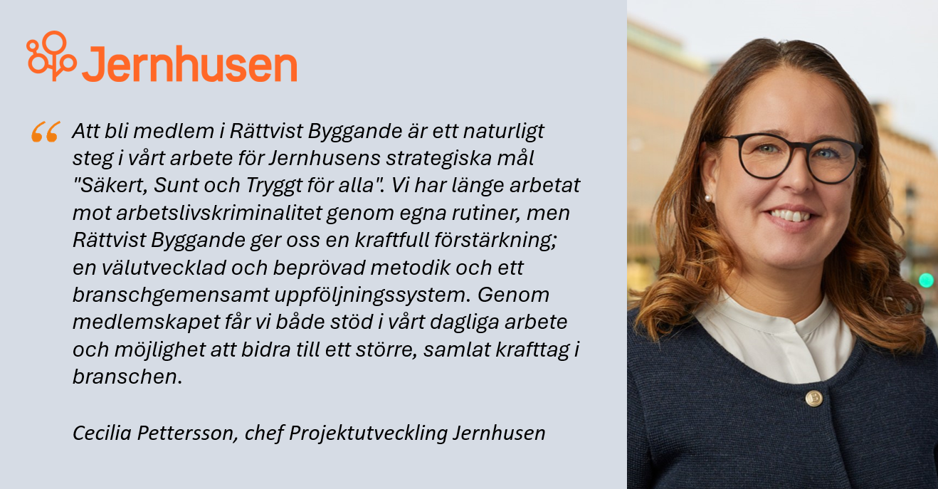 Jernhusen ny medlem i Rättvist byggande